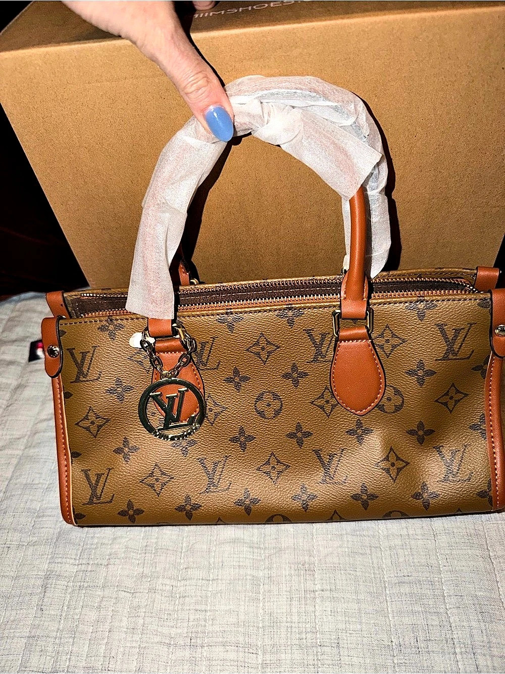 Source Unknown Monogram Tote in Brown NWT
